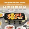 Plaque de cuisson antiadhésive amovible, barbecue coréen Portable avec contrôle de la température, lavable au lave-vaisselle, 1500W 240223