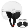 Capacetes de ciclismo PEMILA The Four Seasons Capacete de ciclismo com óculos de lente Proteção auricular Capacete de bicicleta MTB Adesivo reflexivo E-Bike Bike HelmetL2402