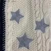 Scarves Taylor Scarf Knitted Winter Warmth Korean Five pointed Star Embroidered Print Casual Folk Open Front Wool Scarf Q240228