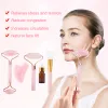Roller Face Jade Roller Rose Quartz Gua Sha Scraper Set Facial Massager for Face Body Neck Wrinkle Removal Skin Care Tool with Gift Box