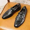 Dress Shoes Men's Leggings Tassels Leather Handmade Men Work Style Pointy