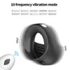 Wireless Remote Control Silicone Rings Vibrator 10 Modes Testis Massage Delay Ejaculation Sex Toys for Men Adult Game