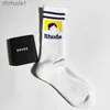 Chaussettes pour hommes RHUDE WEMBRES NOUVELLES LETTRES PURTON COTTON EUROPURÉ AMÉRICAINE STREET SPORTS COST CASUS