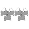 Dog Collars 6pcs Stainless Steel ID Tags Name Puppies Anti-Lost Pet Nameplate