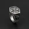 Vintage Viking Arrow Ring Punk 316L Rostfritt stål Compass Men Fashion Hip Hop Hippie Jewelry Drop Store Cluster Rings269C