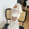 Abiti Simpatico orso scozzese Sling per animali domestici Gruppo di zucche Estate Cotone di lino lavato Comodo vestito traspirante per cani Bichon Teddy Vestiti per cani