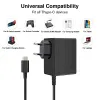 Laddare AC Adapter Charger Accessory för Nintend Switch NS Game Console EU/US Plug Wall Charge Laddning av USB -typ C Power