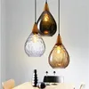 Pendant Lamps Chandelier For The Living Room Teardrop-shaped Glass E27 Bulb LED Dining Bedroom Balcony Lamp