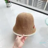 Moda palha chapéu designer balde chapéus para mulher praia viagem sunhat verão respirável boné 3 cores