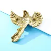 Broches CINDY XIANG strass rossignol oiseau pour femmes couleur bleue broche Animal grand accessoires Vintage de haute qualité