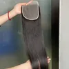 Preço barato peruano brasileiro malaio indiano natural preto 100% cabelo humano sedoso reto 5x5 fechamento de renda transparente extensão de cabelo