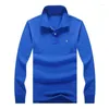 Men's Polos Clothing Cotton Long Sleeve Polo Shirt Fit Type Lapel T-Shirts Spring Autumn Designer Tops Tee Homme