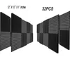 Painel de espuma acústica com 32 peças, redução de ruído, isolamento e absorção de som para estúdio4519739