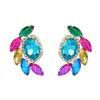 Dangle Earrings European And American Resin Crystal Gems For Women Fashion Jewelry Bohemian Style Accessories