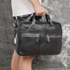 Zaino da uomo in vera pelle retrò moda valigetta da viaggio business 15.6" custodia per laptop design attache borsa a tracolla portfolio 1115b