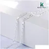 Chaînes 10 pièces perdre de l'argent Promotion 2mm plat or/argent chaînes collier beau bijoux pour femmes eau vague bloc Figaro 16-30 pouces goutte Dhfv9