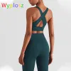 Kıyafetler Wyposz Yoga Sütyen Yüksek Destek Spor Salonu Bisiklet Giyim Kadın Spor Egzersizi Fiess Sakinsiz Çapraz Omuz Kayışı