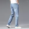 Männer Jeans 2024 Kühle Frühling Männer Mode Baggy Hohe Taille Gerade Bein Männlicher Vater Stretch Denim Hosen Slim Fit plus Größe 28-40 Hosen