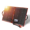 Solar Dokio 18V 100W Solar Panel Flexibel Foldble Solar Charge Mobiltelefon USB -laddning 12V utomhus solpaneler för camping/båtar/hem