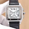 Men's Sport Mechanical Watch Stainless Steel Designer CT Watches Full Function World Time Sapphire Glass Water Resistant