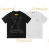 2024ss Designer Tide T-shirts Lettre poitrine imprimé laminé à manches courtes High Street Lâche Oversize T-shirt décontracté 100% pur coton Tops pour hommes et femmes S-5XL