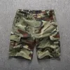 Männer Shorts Sommer Casual Outdoor Lose Camouflage Sport Arbeitskleidung Hosen Mode Mehrere Taschen Gerade Rohr