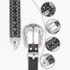 Męski i damski Punk Water Diamond Belt Blask Crystal Diamond Inkrustowany luksusowy pasek