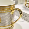 Tasse en céramique de Style européen rétro, grande capacité, tasse à lait avec lettres, tasses à café de l'après-midi au bureau