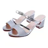 Sandalen Hoge Hak Damesschoenen Peep Toe Vierkante Hakken Dames 2024 Zomer Vrouw Mode 6cm