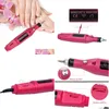 Nagelbooraccessoires Groothandel-professionele kunstset 6 bits Elektrisch manicuregereedschap Pen Pedicure Hine Grinder Polijstmachine Voeten Drop D Dhvga