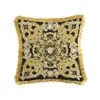 Kudde/dekorativ kudde V Letters Kasta kuddfodral Kashmir Lyxdesigner Kudde med Tassel Cushion ER utan kärna Jacquard DHP1B