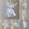 Nytt Xmas Tree Hanging Ornament Fake Elk Tower Birthday Christmas Party Home Garden Outdoor Decoration Pendant 2023