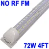 4Ft Led Shop Lights,4 Feet 48'' V Shape Integrated LED Tube Light,72W 72000lm Clear Cover Linkable Surface Mount Lamp,Replace T8 T10 T12 Fluorescent Cabinets crestech