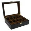 Watch Boxes & Cases 10 Grids Wooden Box Jewelry Display Storage Holder Organizer Case Dispay Box13078