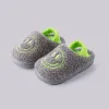 Pantoufles d'extérieur en coton pour bébés garçons et filles, pantoufles d'hiver pour la maison et l'intérieur des enfants, chaussures mignonnes de dessin animé avec visage souriant, pantoufles de mode douces et moelleuses