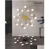 Ljuskronor f Mount Nordic Modern LED Takljus för vardagsrum sovrum hem deco ljuskrona lampa belysning lyx droppleverans dhxdh