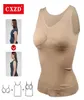 CXZD Kadınlar Shapewear Yastıklı Karın Kontrol Depkinin Top Zayıflama Kefsir Çıkarılabilir Vücut Sıkıştırma Yeleği Korse 2206298705911