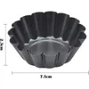 베이크웨어 도구 14 팩 에그 타르트 곰팡이 베이킹 컵 스틱 플라워 머핀 케이스 수용 가능한 컵 케이크 곰팡이 탄소 스틸 타르렛 틴