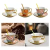 Koffiepotten Keramische kop en schotel Afternoon Tea Set 7oz Styling met gouden rand