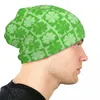 Bérets Lucky Green Shamrock Bonnet Chapeaux St Patricks Day Skullies Bonnets Hippie Head Wrap Casquettes Mâle Automne Graphique Y2K Cool Bonnet