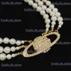 Tennis laureato collana di lusso collana di design loopy gioielli di perle con diamanti per le donne ary ciondolo regina Collana di strass di cristallo catena di gioielli T240228