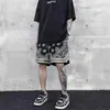Men's Shorts Mens pull-up shorts lightweight and breathable running waist print dark collection retro Y2k oversized Harajuku street clothing J240228