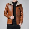 Hommes vestes en cuir d'hiver automne et hiver manteau de fourrure avec polaire fourrure chaude veste en polyuréthane Biker vestes en cuir chaud S-4XL 240228