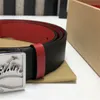 Hight Quality Red sole fashion designer mens belt Luxury womens belt Classic vintage Real cowhide belt 90-125cm durable without wrinkles boutique belt Reversible 04