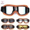 Eyewear Windproof Motorcycle Glasses Safety Leather Collapsible Antiglare Helmet Goggles Motocross Crosscountry Vintage Glasses