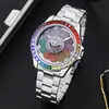 Hip Hop Iced Out Fashion Sunflower Diamond Diamond Diamond inlaid Moissanite Quartz Watch for Men