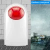 Detector G90B Plus Wireless Outdoor Siren Flashing Red Light Strobe Siren for Home Security Alarm System 110dB