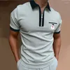 Polos pour hommes classique poche vêtements couleur unie rue Polo T-shirt décontracté haute qualité haut tendance