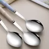 Dinnerware Sets Wheat Stainless Steel Portable Tableware Set Student Outdoor Spoon Fork Chopsticks Three Piece Kitchen Accessories