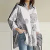 Women's T Shirts Long Blouse Women Turn Top Loose Collar Down Stripe Button Sleeve S Tops Short